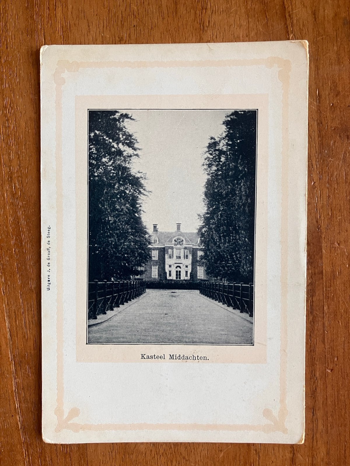 Oude ongelopen briefkaart Kasteel Middachten in De Steeg, Ophalen of Verzenden, Voor 1920, Ongelopen, Gelderland