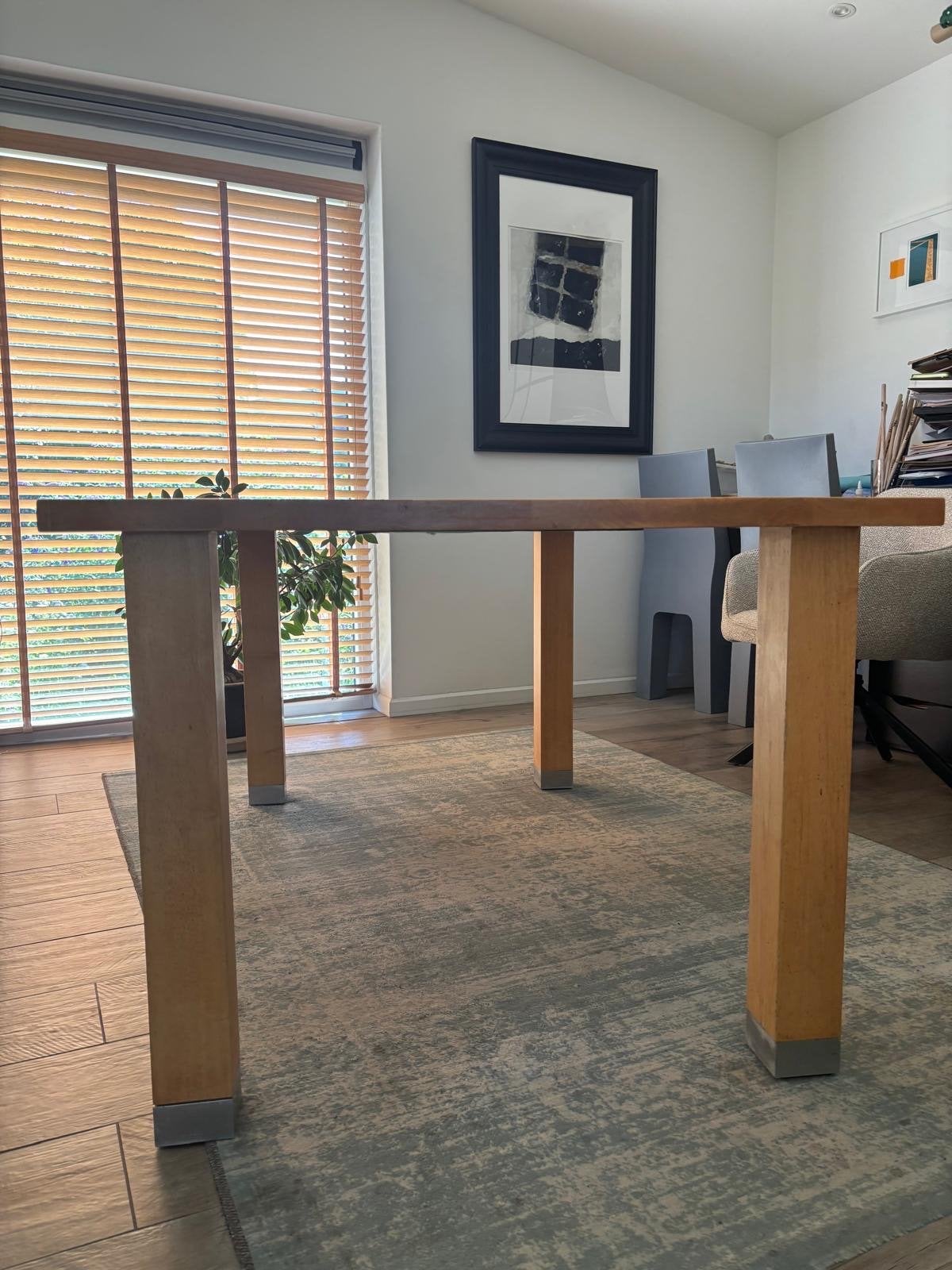 Robuuste houten eettafel - goed onderhouden, Ophalen, Gebruikt, 50 tot 100 cm, Vier personen