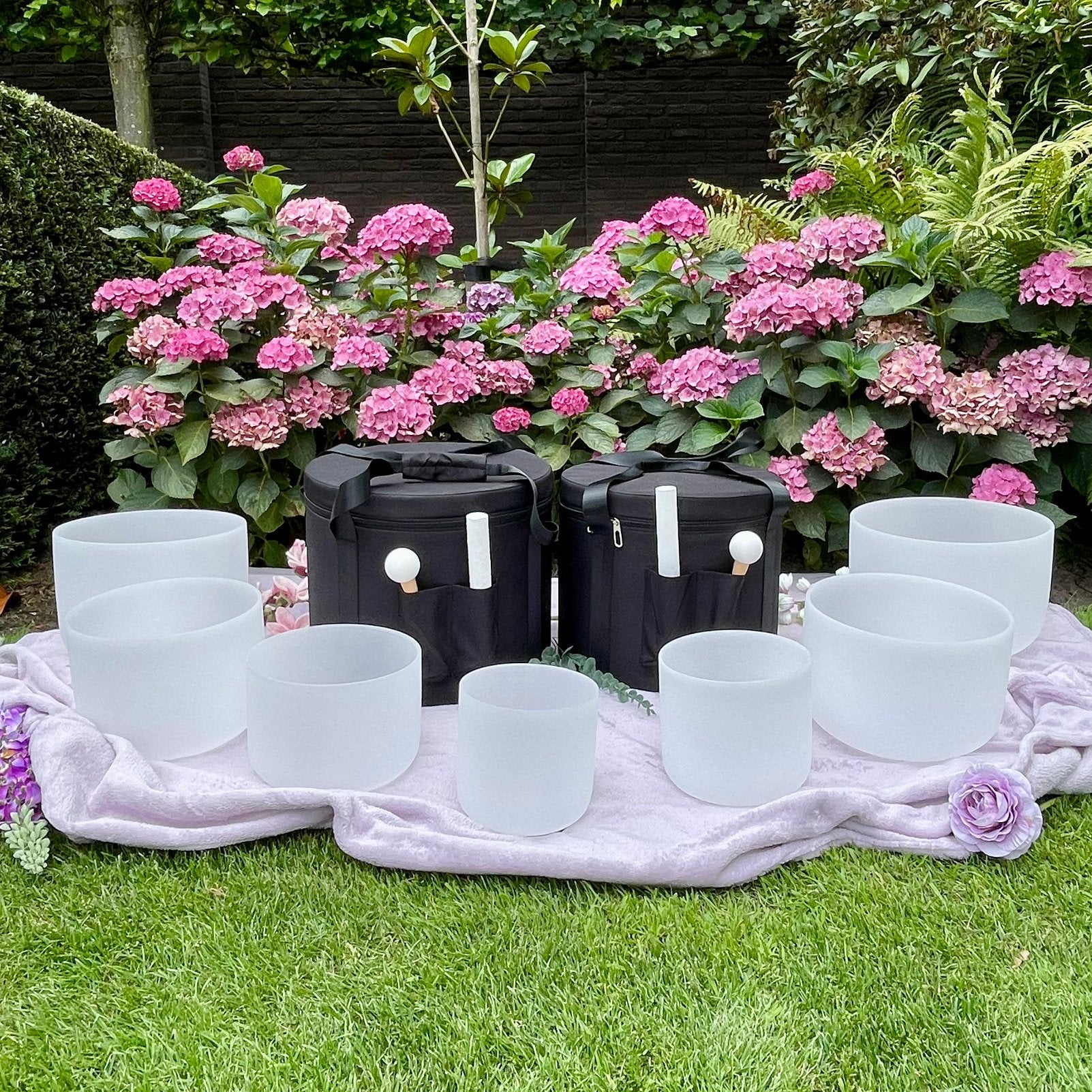 Crystal Singing Bowls 432 Hz | 7 Chakra Klankschalen Set, Hillscollective@outlook.com, HILLS Essentials, Nieuw, Ophalen of Verzenden