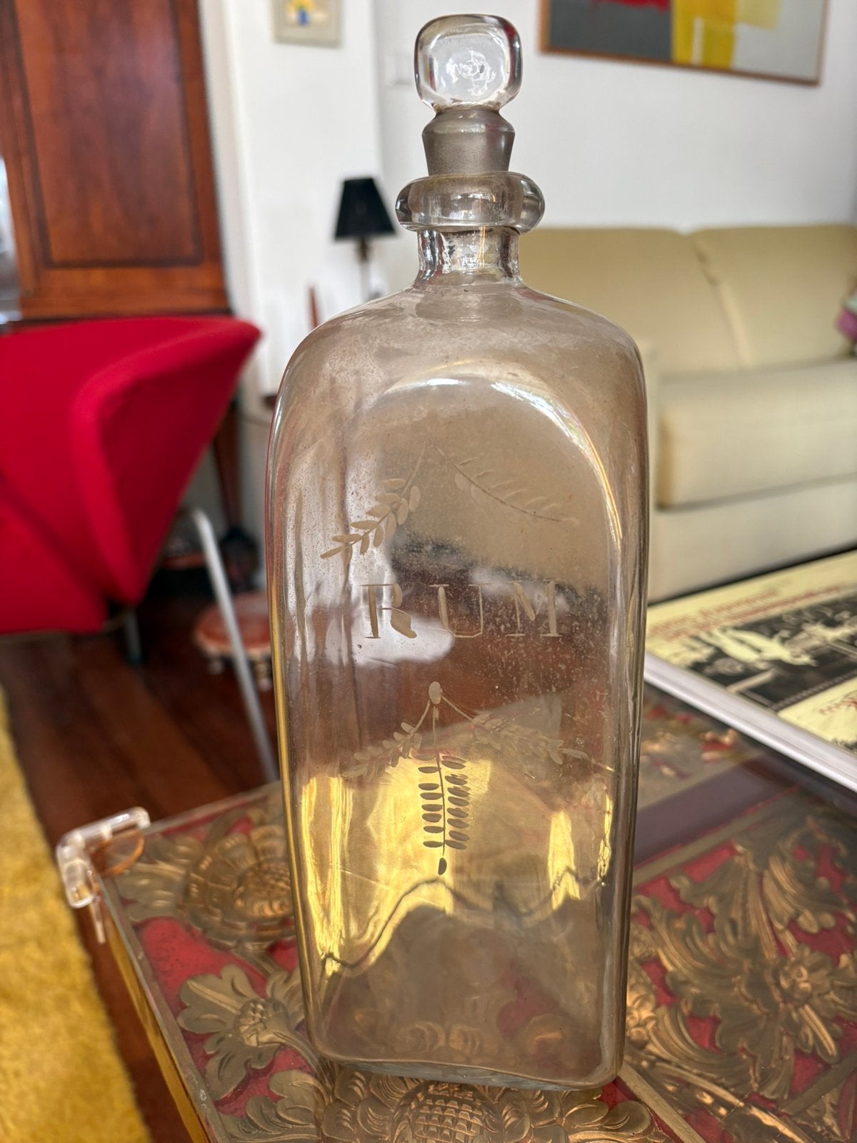 18e eeuw Rum Fles archeologie bodemvondst, Ophalen of Verzenden