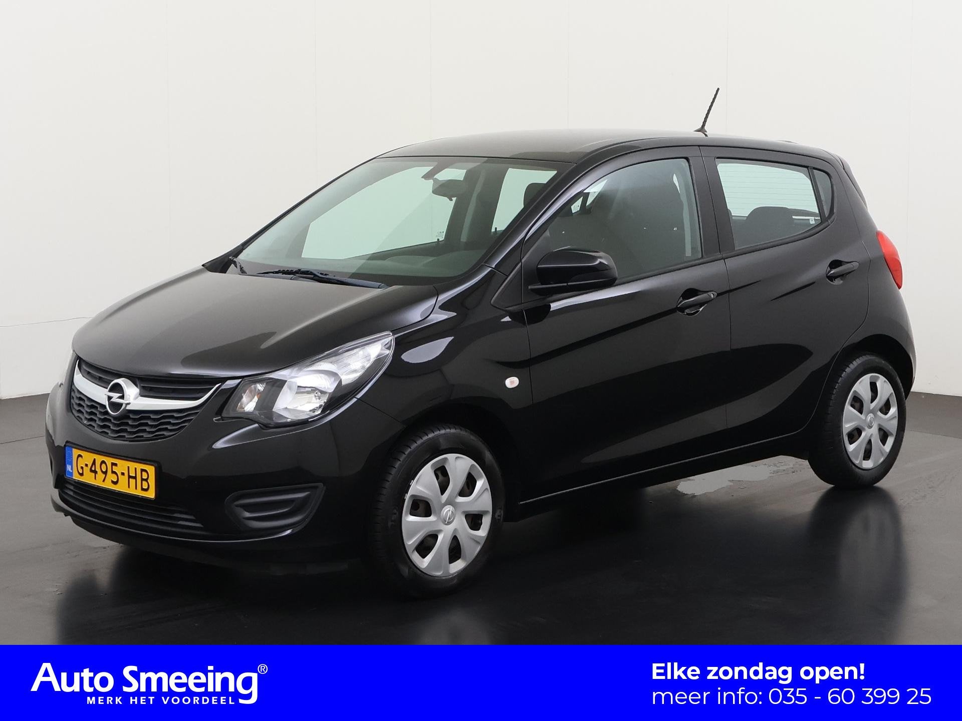 Opel KARL 1.0 ecoFLEX 120 Jaar Edition | Airco | 12 mnd Gara, Stof, Gebruikt, Euro 6, Zwart