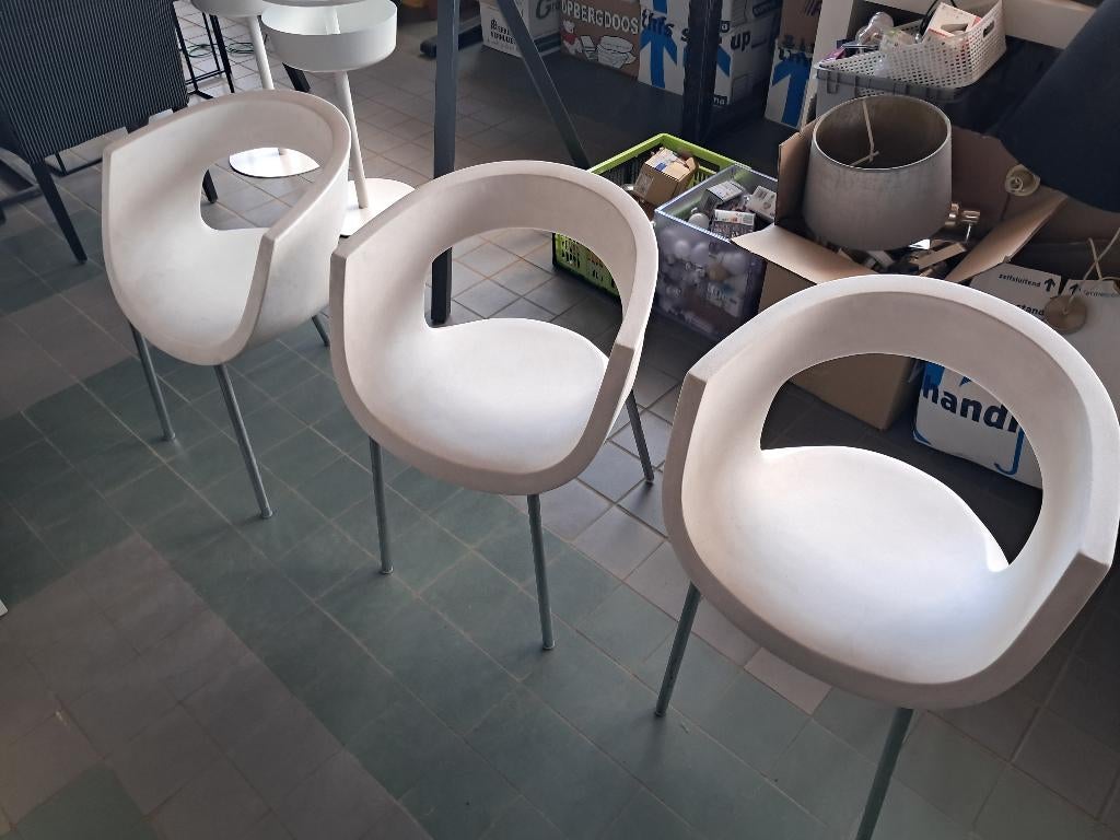 BISOU Design Stoelen Azzolini Tinuper Santantonio Set van 3, Ophalen, Gebruikt, Drie, Wit