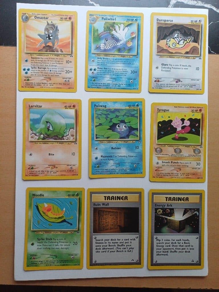 Pokémon- 9 st Neo Discovery- Vintage-NM-, Verzenden, Zo goed als nieuw, Meerdere kaarten