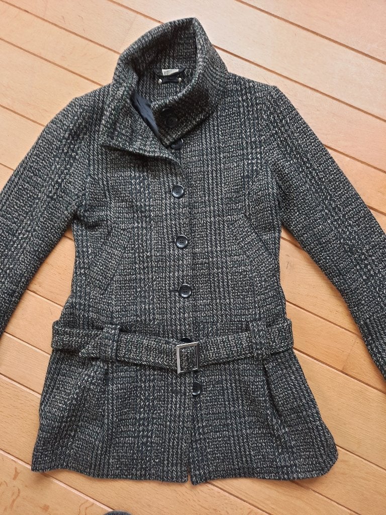 Street One cardigan jas zwart ecru groen ruit maat 38, Maat 38/40 (M), Zwart, Street One, Ophalen of Verzenden