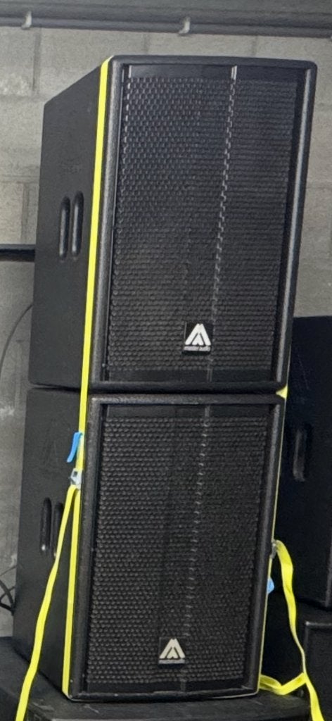 4x masrer audio LN-12X speakers met hoes, Ophalen, Gebruikt, 150 watt of meer, Overige merken