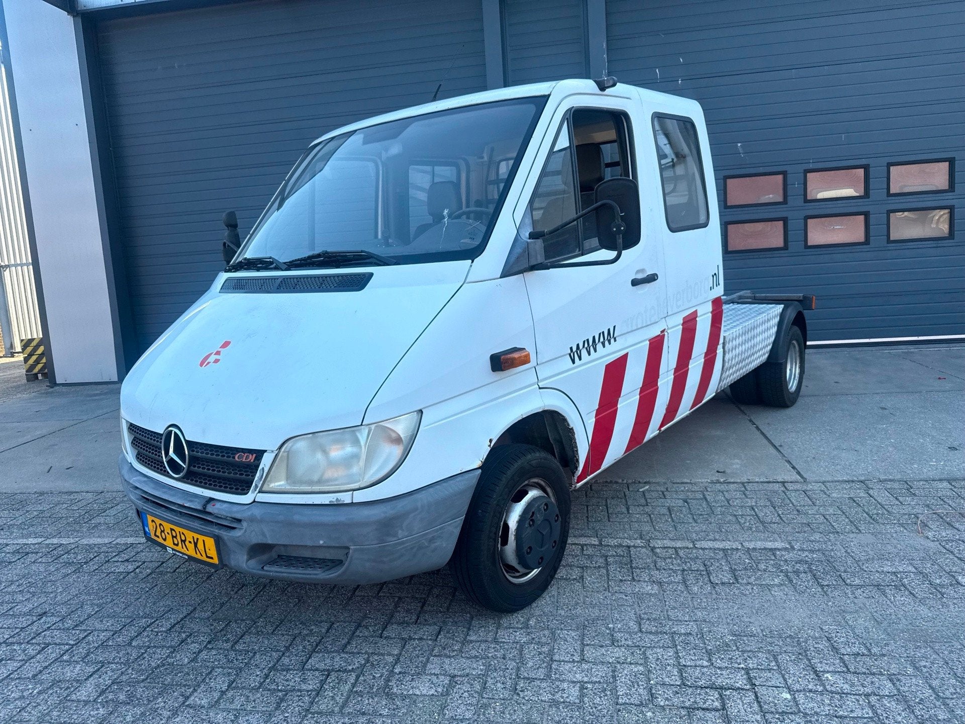 Mercedes-Benz Sprinter 411 CDI 2.2 355, Auto's, Bestelauto's, Gebruikt, Zwart, 4 cilinders, Wit