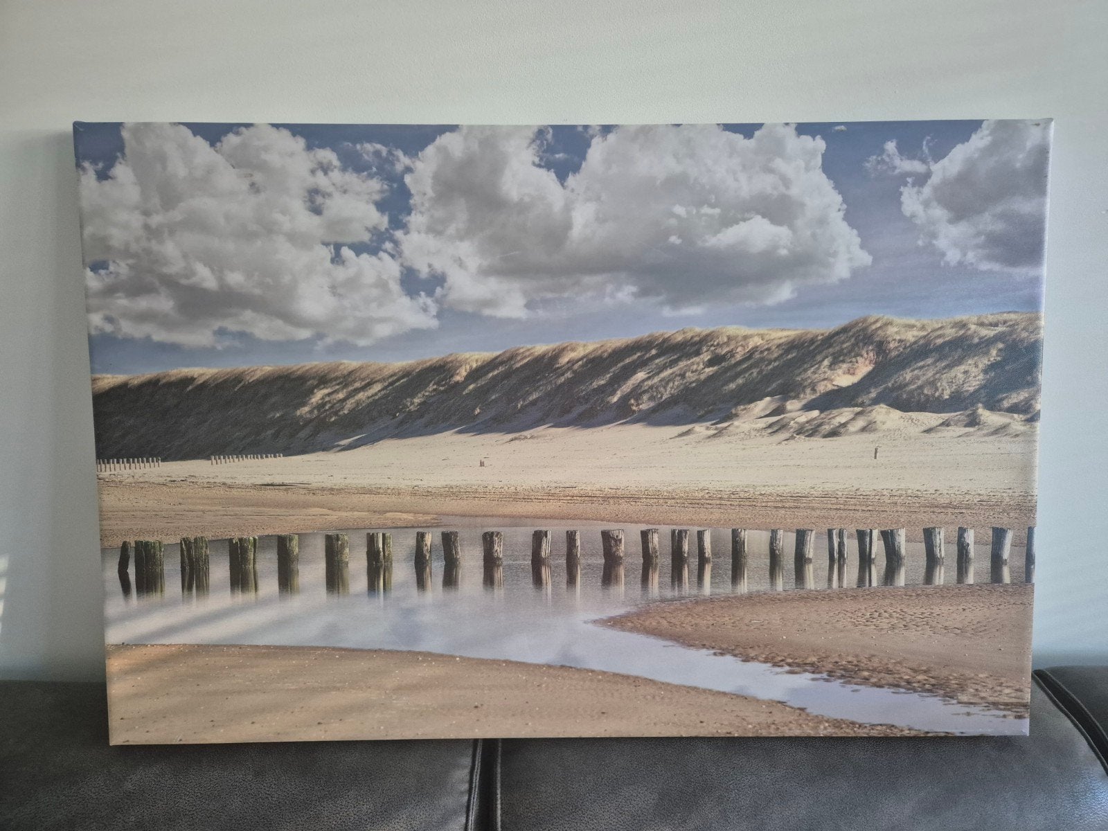 Lars van Goor canvas kust/strand, duinen, Zeeland (60x90 cm), Ophalen, 50 – 75, Zo goed als nieuw, Schilderij
