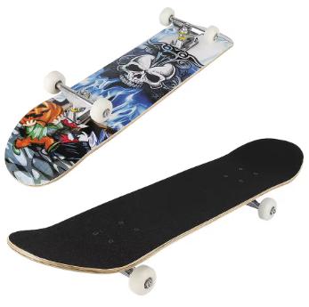 Professioneel Skateboard met Skull Patroon en ABEC-7 lagers, Ophalen of Verzenden, Nieuw, Skateboard