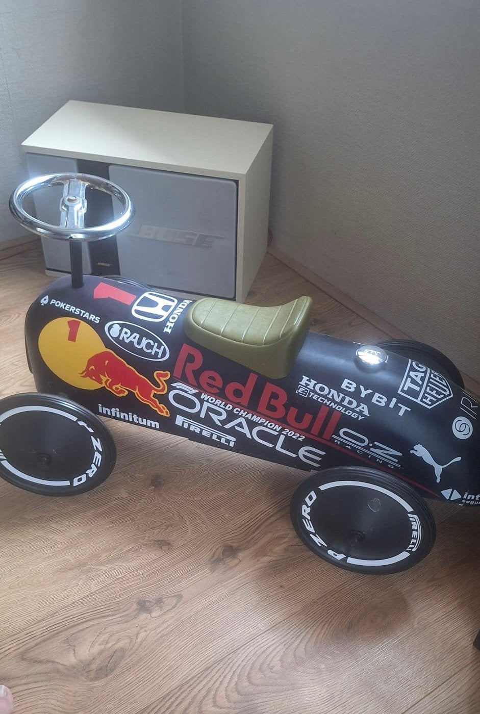 Loopwagen redbul, Ophalen