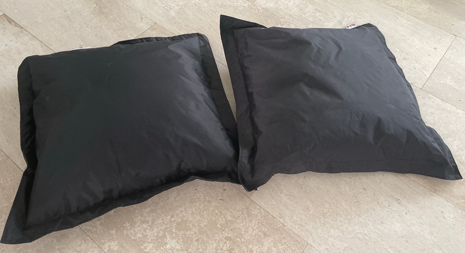Set van 2 SIT&JOY Zitkussens 80x80 cm - Binnen/Buiten, Huis en Inrichting, Overige merken, Gebruikt, Zwart, Vierkant