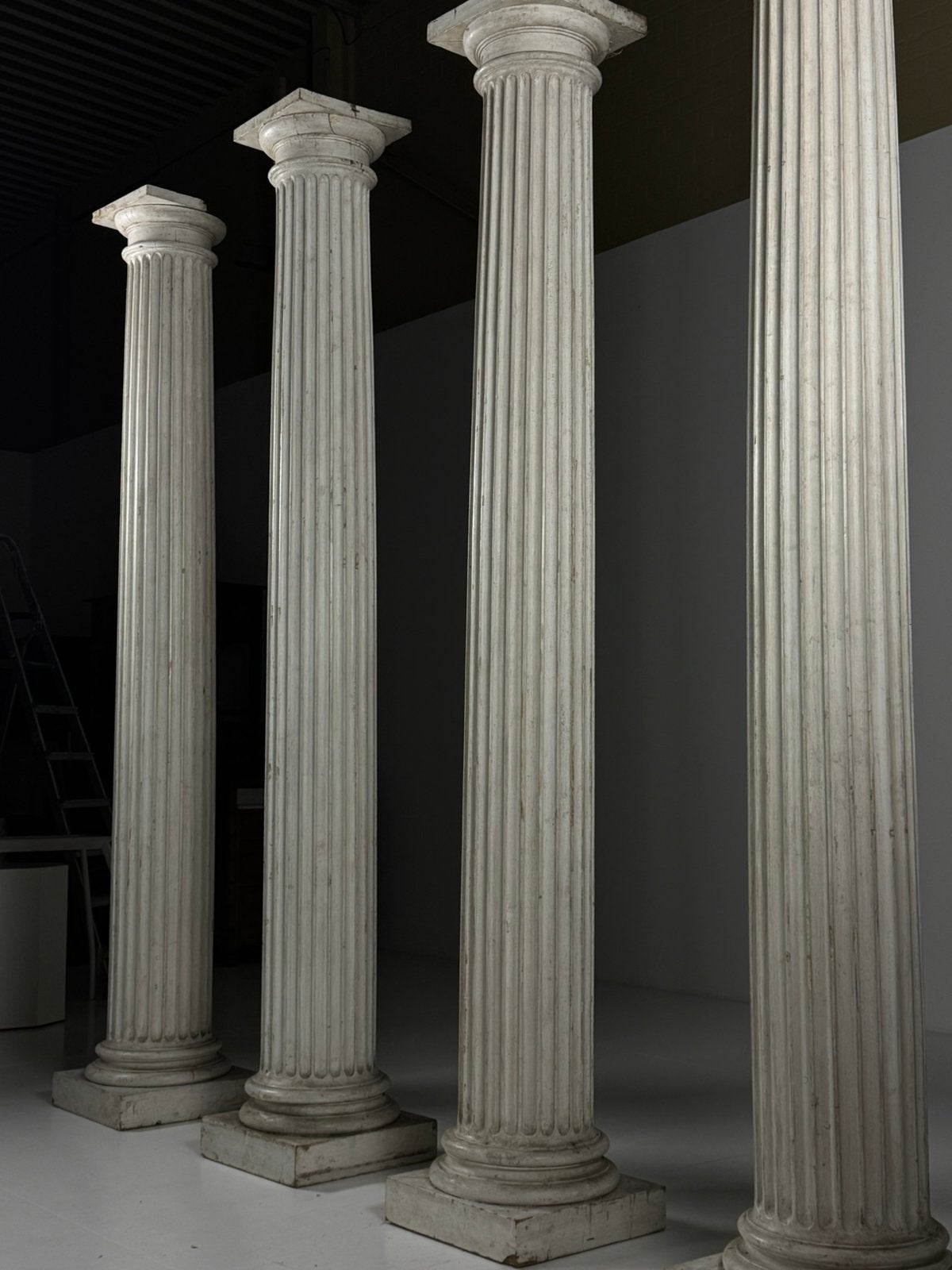 Set van 4 Neoclassistische zuilen 19e eeuw, Ophalen, Zo goed als nieuw