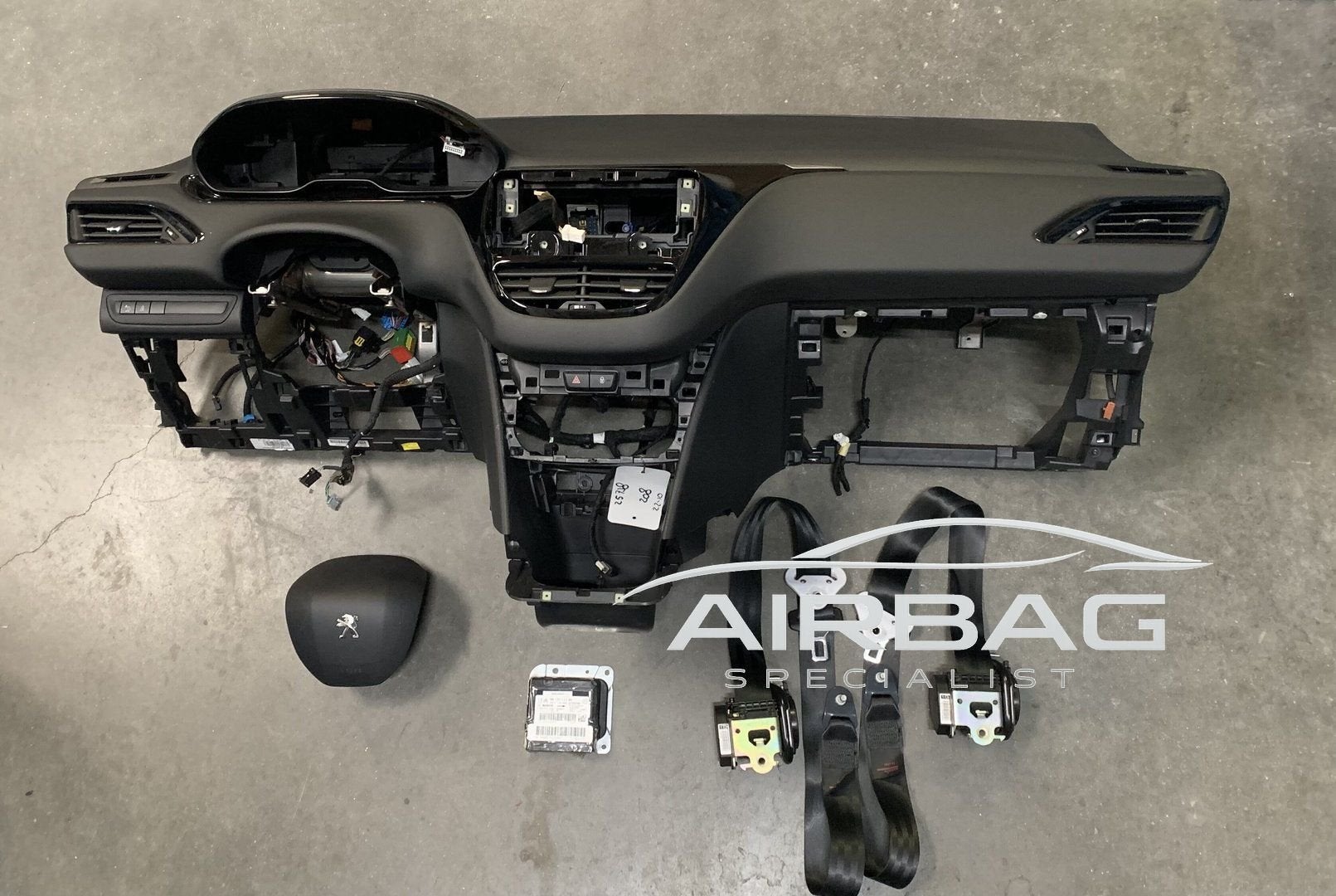 PEUGEOT 208 2012-2019 airbag set dashboard gordelspanner set, Gebruikt, -, -, Ophalen of Verzenden