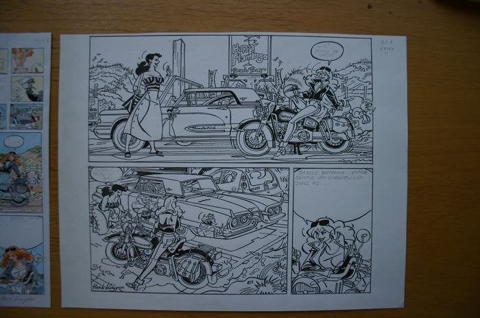 Franka originele tekening pagina 24 Chroom, Eén stripboek, Ophalen of Verzenden, Zo goed als nieuw, Henk Kuijpers