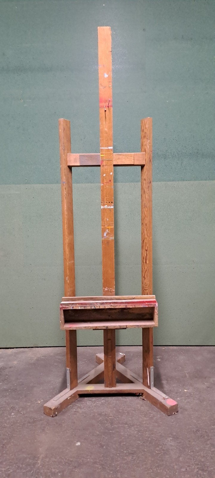 Oude houten schildersezel - 195 cm hoog, Hobby en Vrije tijd, Schilderen, Ophalen of Verzenden, Gebruikt, Ezel