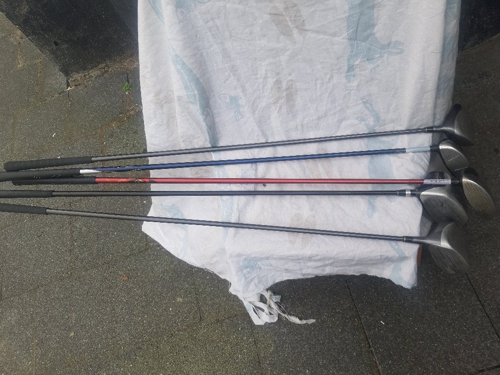 Diverse golf clubs, 5 stuks, Bazooka en Capron, diverse, Ophalen, Gebruikt, Club, Overige merken