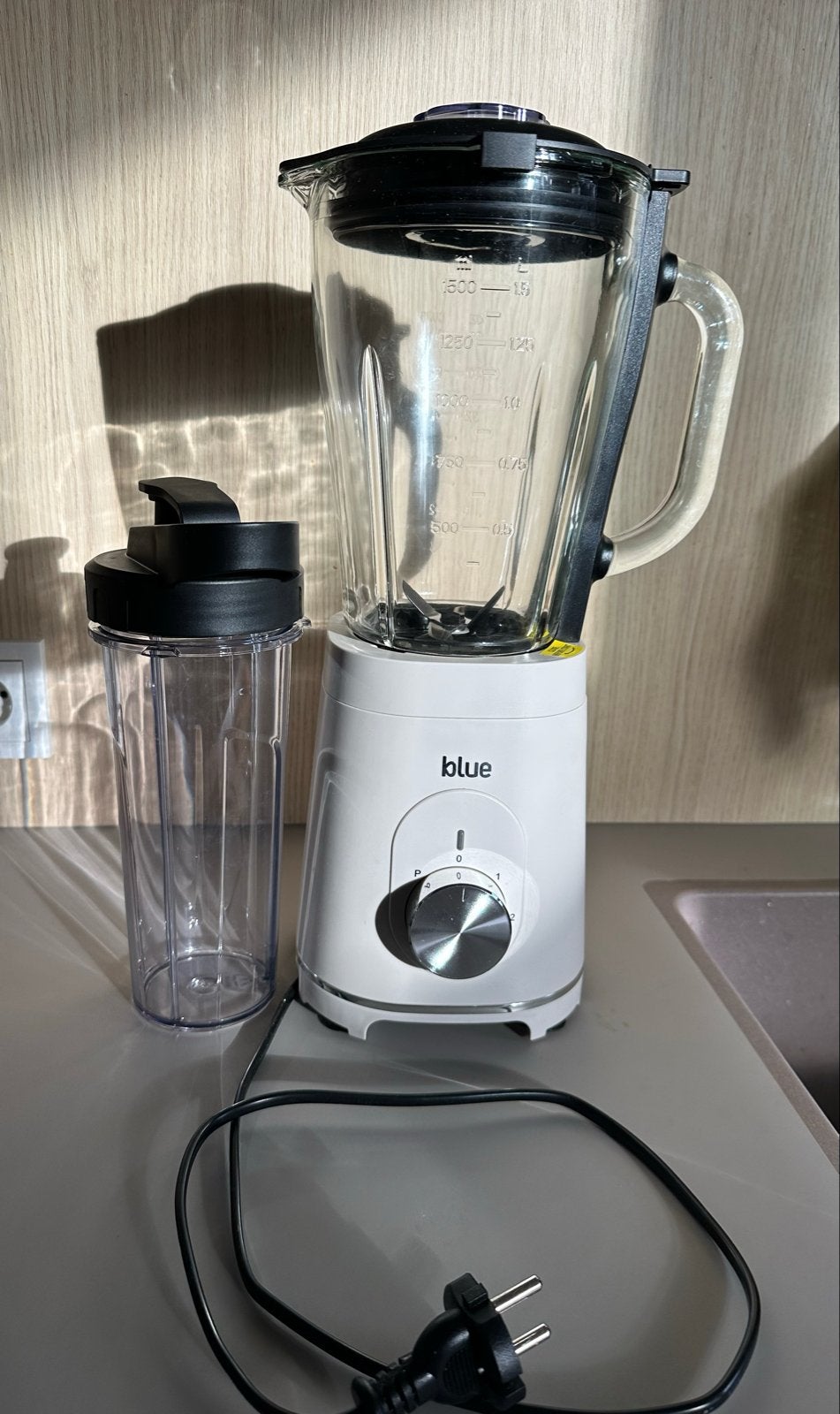 Blue 2-in-1 Blender met extra drinkbeker, Ophalen of Verzenden, Zo goed als nieuw, Blender