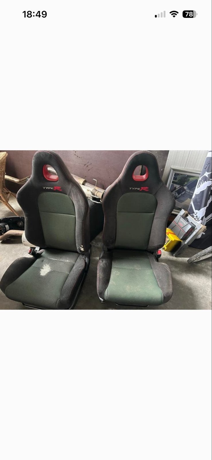 Honda Civic Type R Stoelen (Set), Ophalen, Gebruikt, Honda