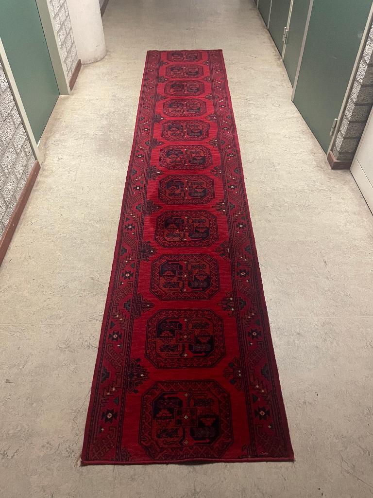 Afghaans tapijt/vloerkleed/loper  70x345 cm, Ophalen, Afghaans/Turkmeens, 200 cm of meer, 50 tot 100 cm