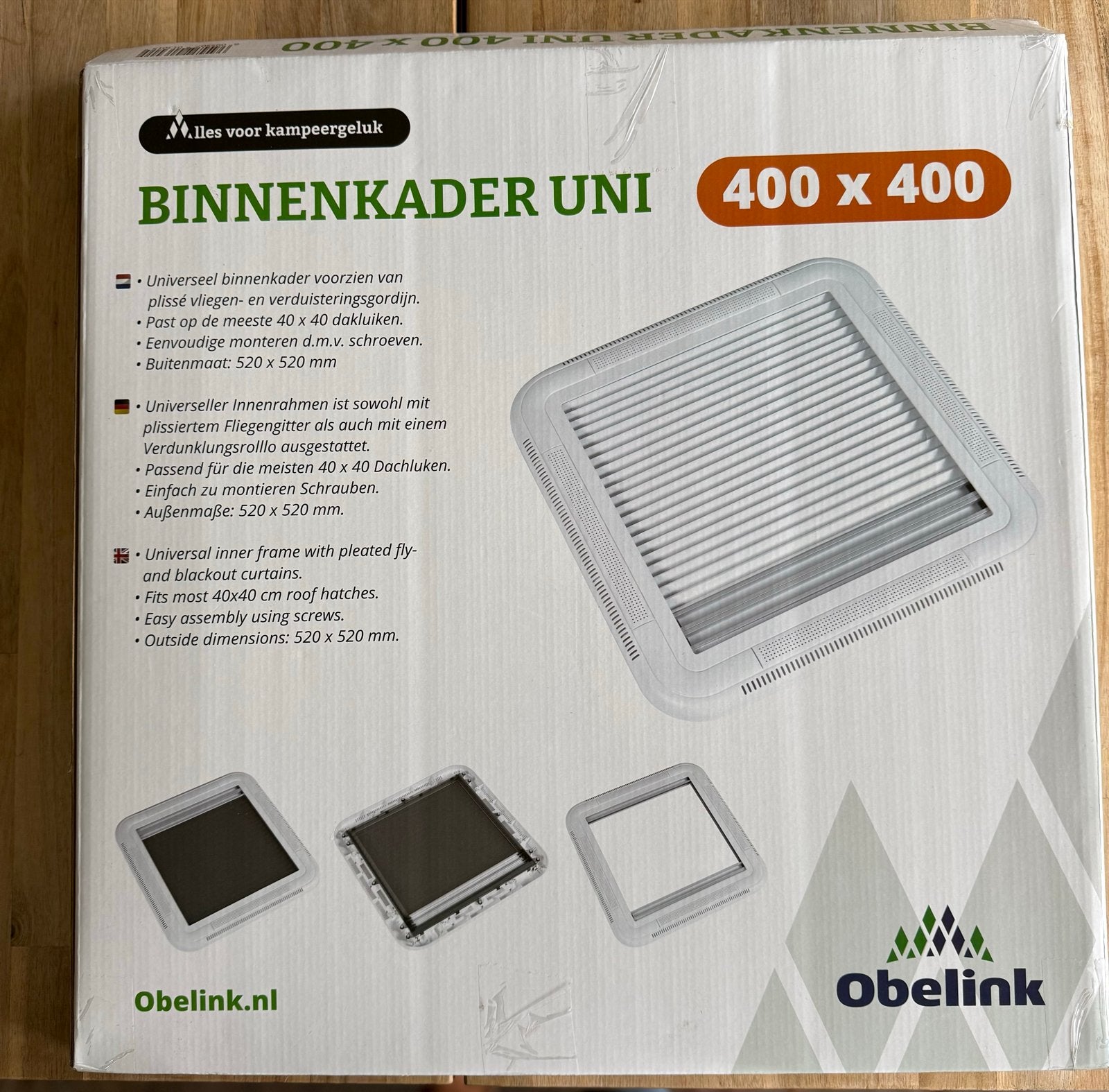 Obelink Binnenkader Uni 400x400 - Nieuw!, Caravans en Kamperen, Caravan accessoires, Ophalen, Nieuw