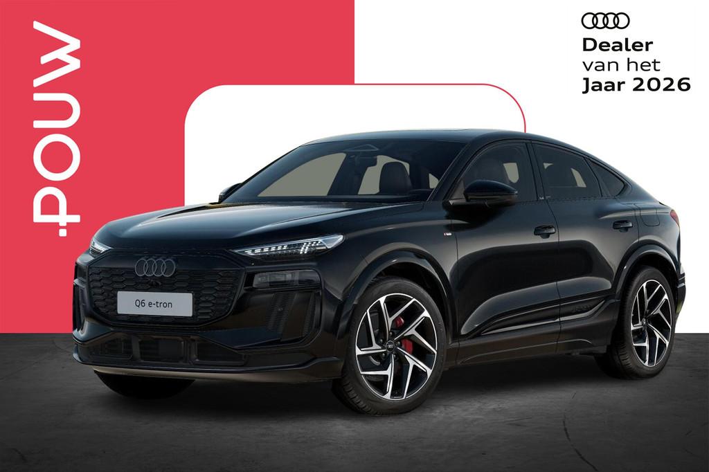 Audi Q6 Sportback e-tron 306pk S edition Performance 100 kWh, Auto's, Audi, Automaat, 12 maanden, Zwart, Leder