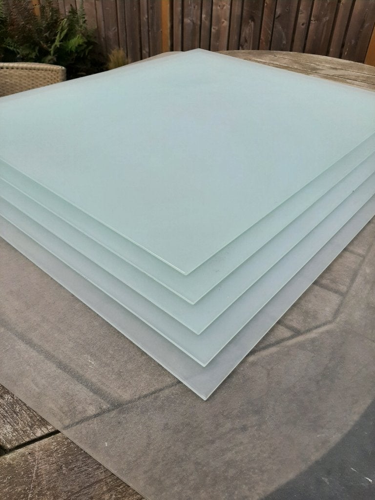 5x glasplaat wit hardglas 90x72,5 cm, Ophalen, Minder dan 80 cm, 80 tot 120 cm, Zo goed als nieuw