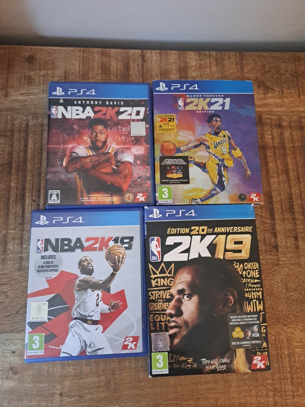 NBA 2K PS4 Games Bundel (2K18, 2K19, 2K20, 2K21), Ophalen of Verzenden, Gebruikt, Met games