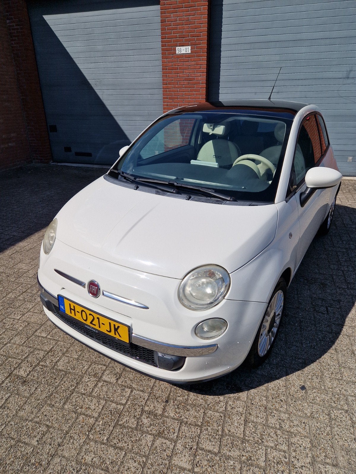 Fiat 500 pop 2009, 21 km/l, 1242 cc, 840 kg, Wit