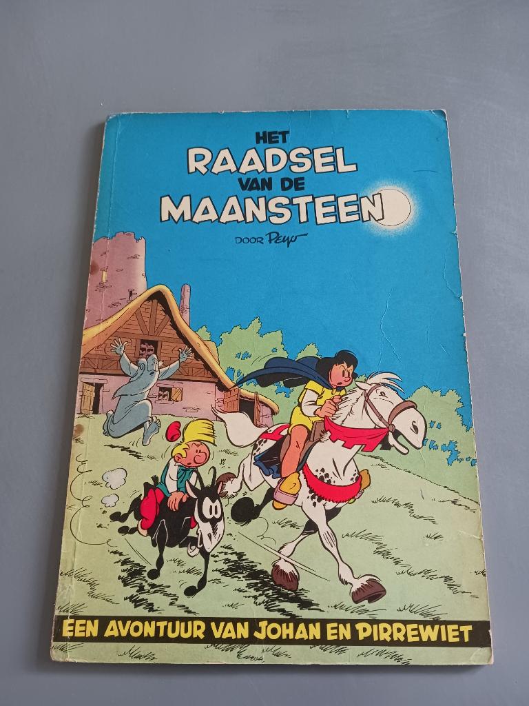 Johan en Pirrewiet 4, Raadsel vd Maansteen, 1st.dr, gde st., Boeken, Eén stripboek, Ophalen of Verzenden, Gelezen