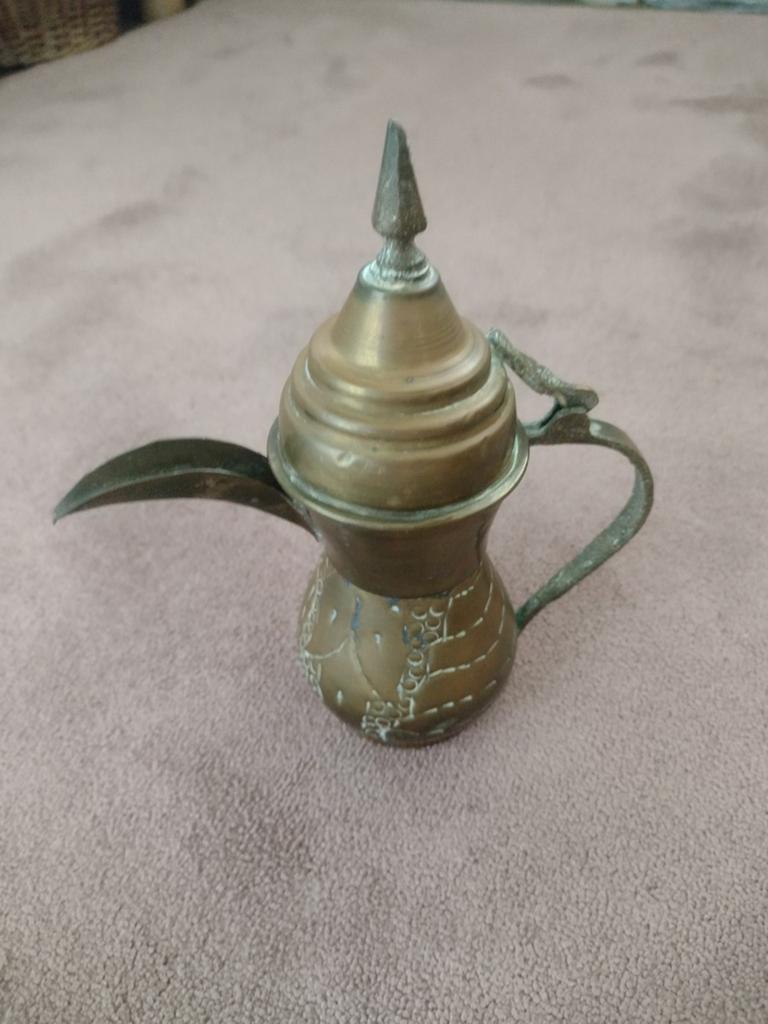 Antieke Arabische Dallah Koffiepot, Ophalen, Koper