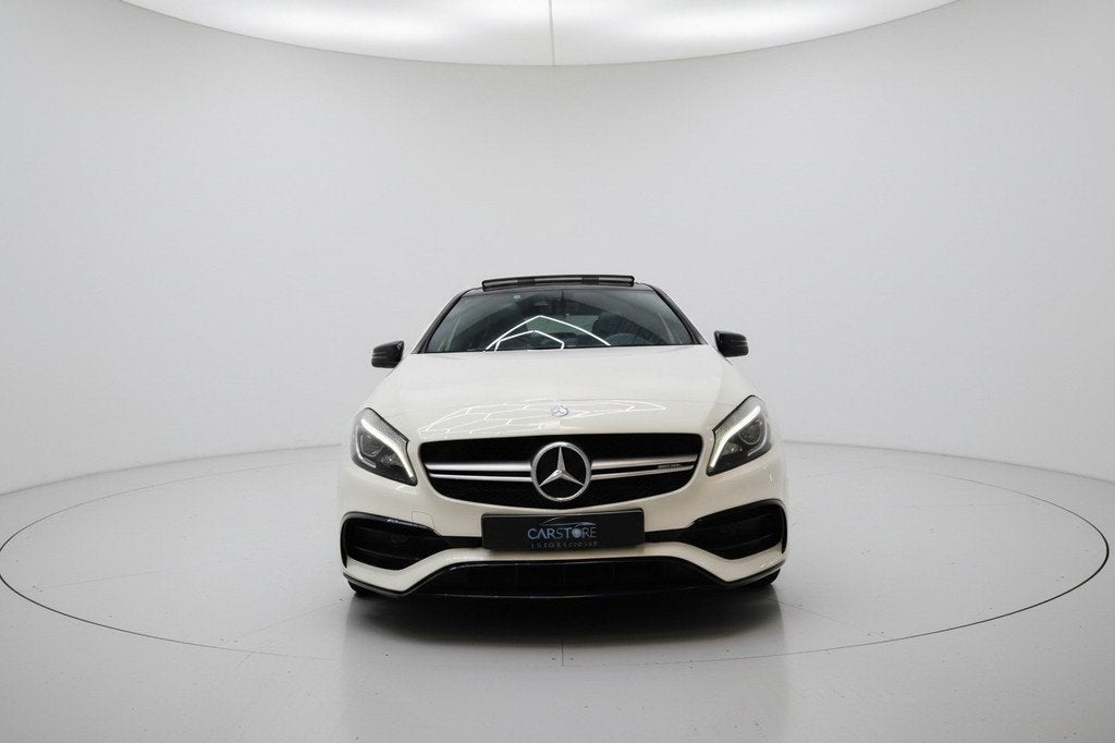 Mercedes-Benz A-klasse AMG 45 4MATIC PANO CAMERA H&K, Auto's, Mercedes-Benz, Automaat, Gebruikt, 4 cilinders, Wit