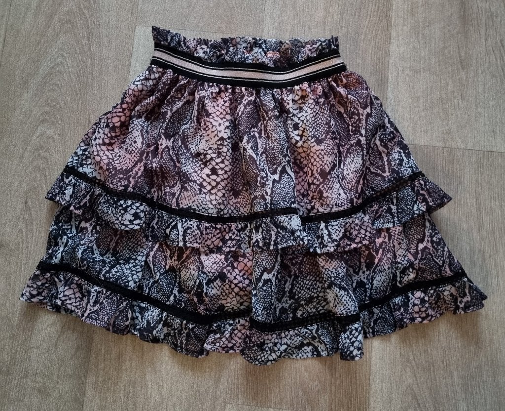 Vingino rok met slangenprint, maat 152, Gebruikt, Meisje, Ophalen of Verzenden, Jurk of Rok