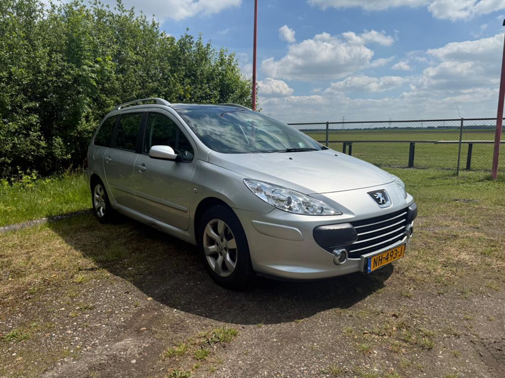 Peugeot 307 1.6 16V XR Break 2008 Grijs, Auto's, 4 cilinders, 715 kg, 7 stoelen, Handgeschakeld