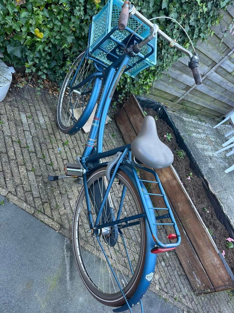 Cortina fiets metallic blauw, Ophalen, Terugtraprem, Gebruikt, 47 tot 50 cm