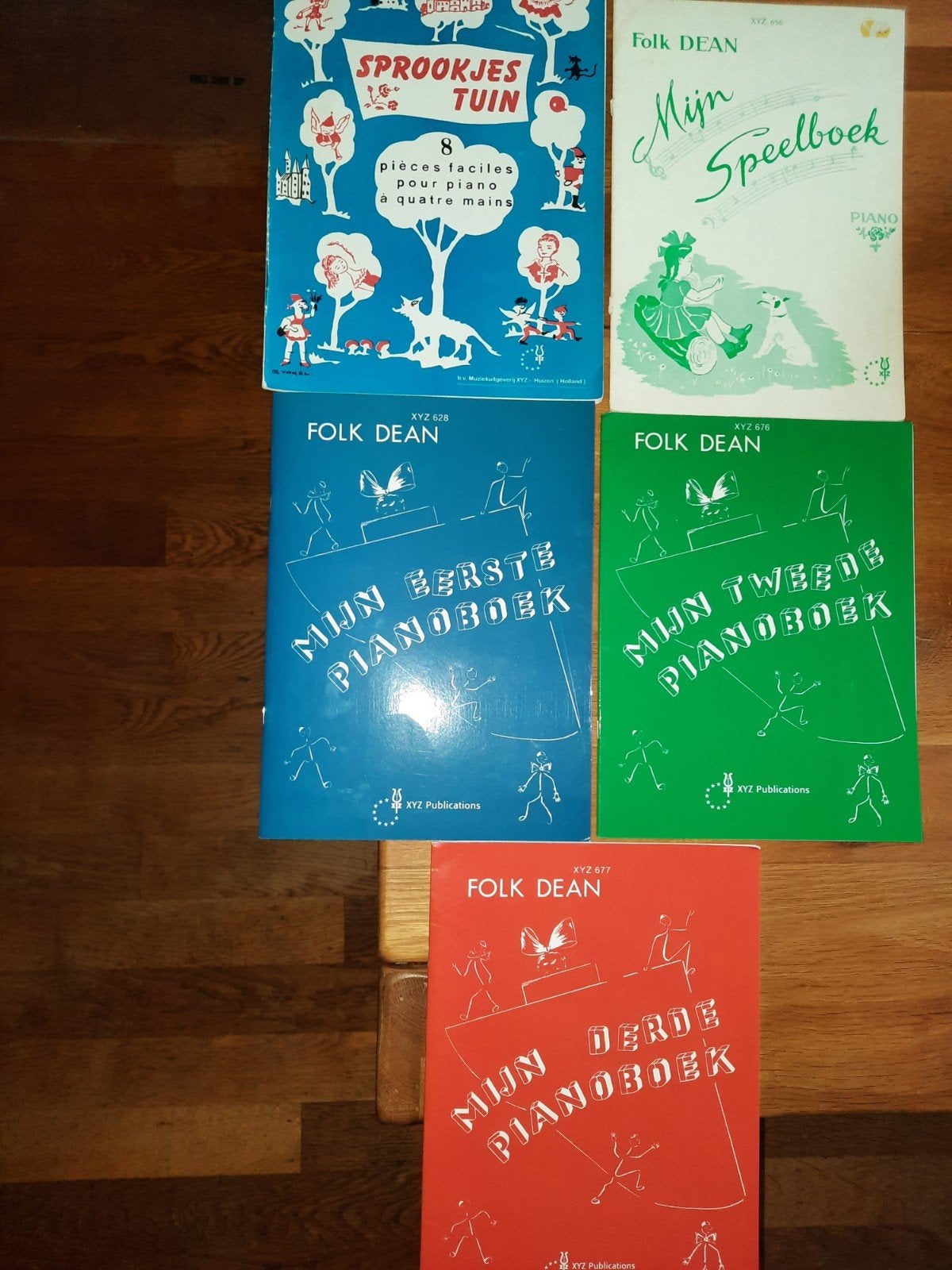 Folk Dean- Mijn  eerste,tweede,derde pianoboek + 2-zie tekst, Gebruikt, Klassiek, Les of Cursus, Ophalen of Verzenden