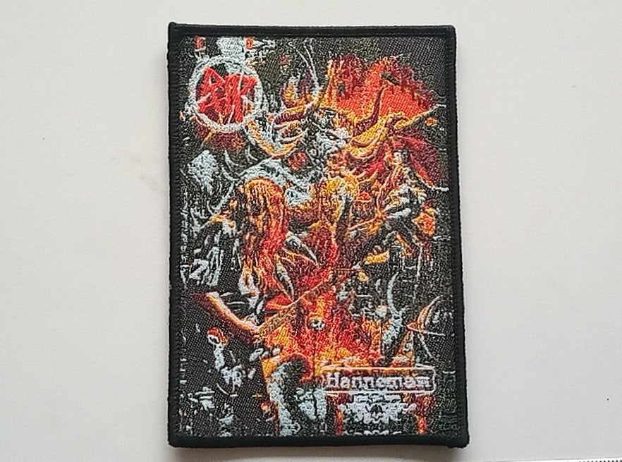Slayer Jeff Hanneman Hanneman R.I.P. ltd edition patch 2, Verzamelen, Ophalen of Verzenden, Zo goed als nieuw, Foto of Kaart