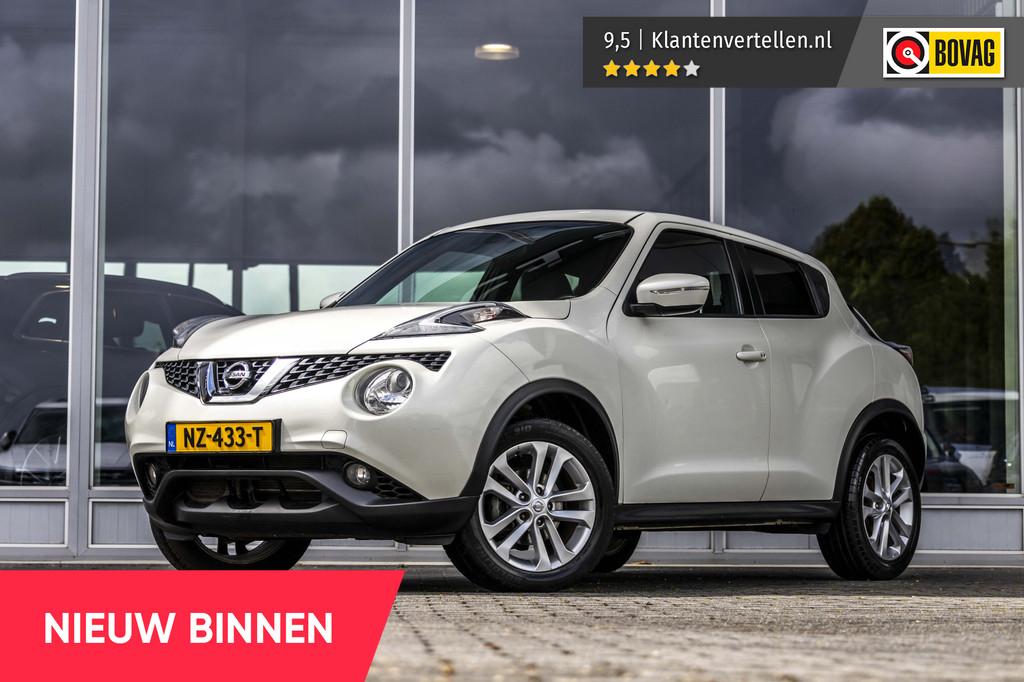 Nissan Juke 1.6 N-Connecta | Automaat | Trekhaak | Camera, Auto's, Nissan, 12 maanden, Euro 6, 4 cilinders, Leder en Stof