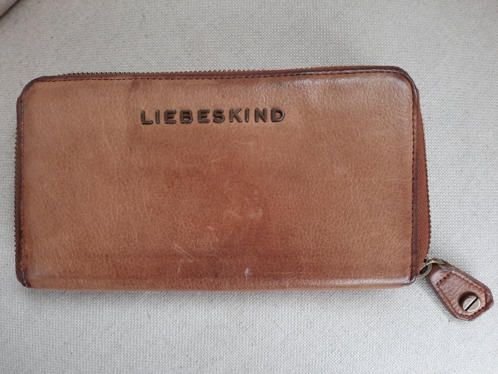 LIEBESKIND portemonnee zand leer, Sieraden, Tassen en Uiterlijk, Portemonnees, Ophalen of Verzenden, Leer