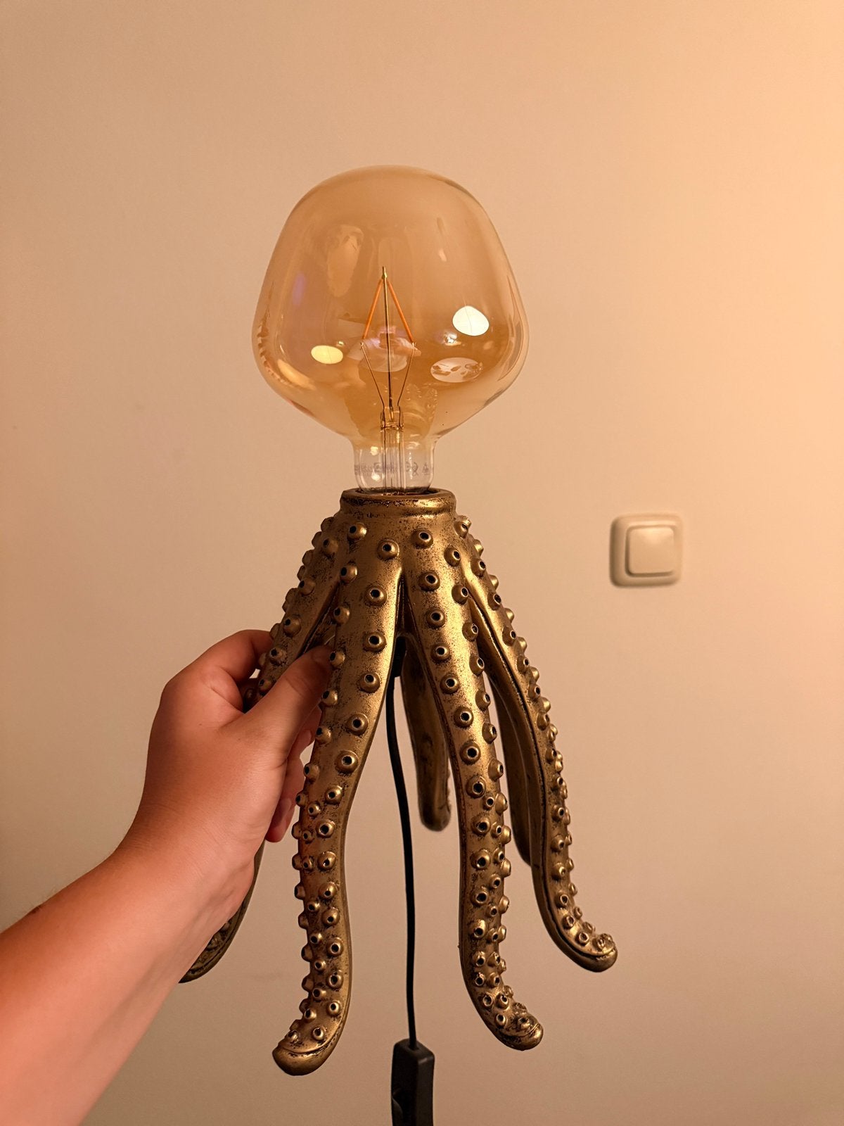 Octopus lamp housevitamin, Goud, Ophalen, Gebruikt, E40
