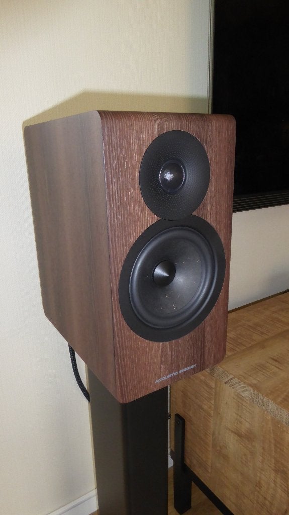 Acoustic Energy AE300 mkII inclusief AE stands en kabel, Zo goed als nieuw, 60 tot 120 watt, Boekenplank luidspreker, Ophalen