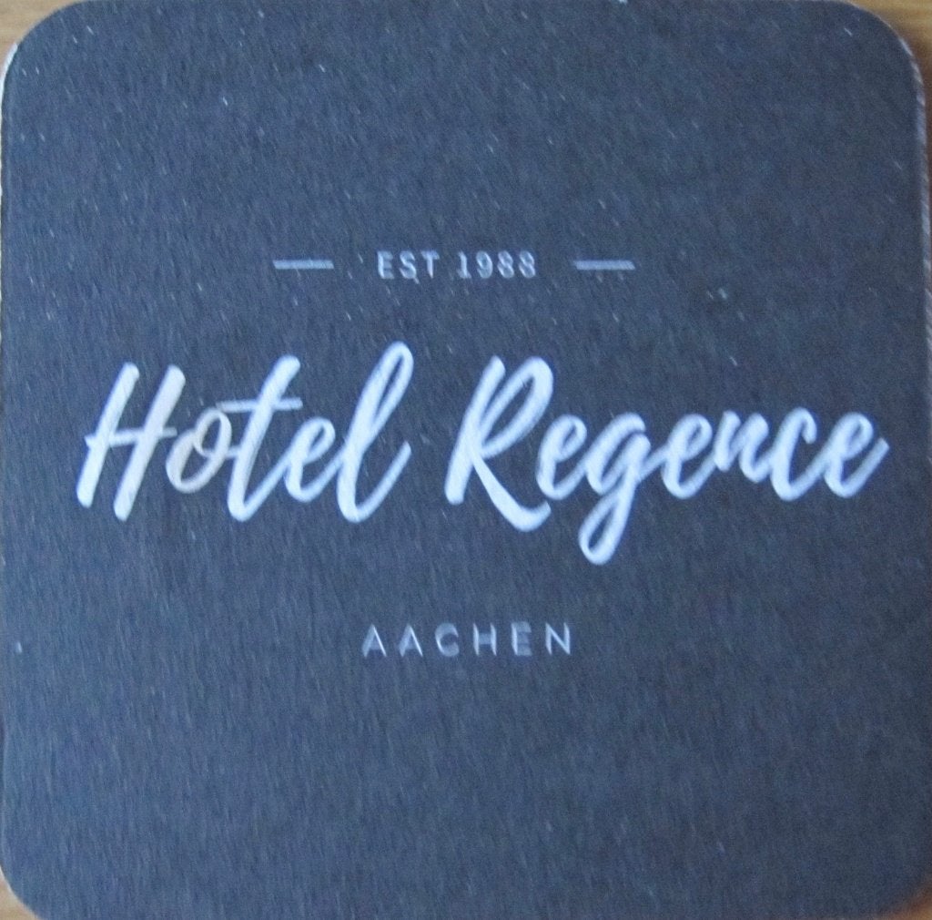 bierviltje van hotel Regence in Aken, Ophalen of Verzenden, Zo goed als nieuw, Viltje(s), Overige merken
