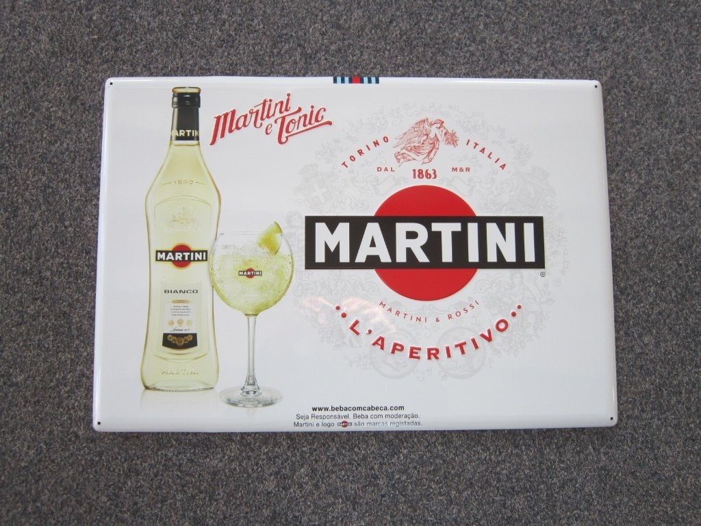 MARTINI BLIKKEN RECLAMEBORD, Verzamelen, Ophalen, Zo goed als nieuw, Reclamebord