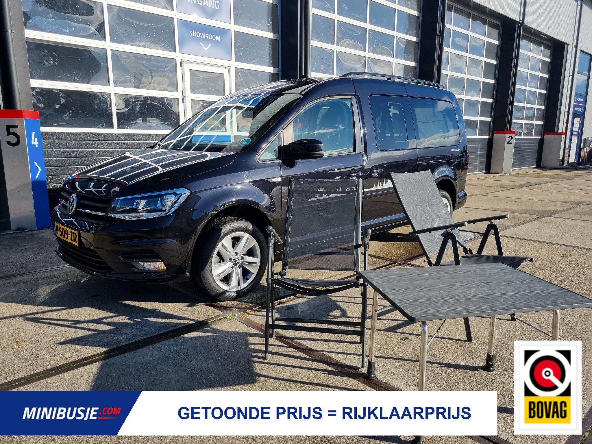 Volkswagen Caddy Maxi 1.4 TSI 130pk. DSG-Aut BEACH MINICAMPE, Auto's, Xenon verlichting, Stof, 4 cilinders, Zwart