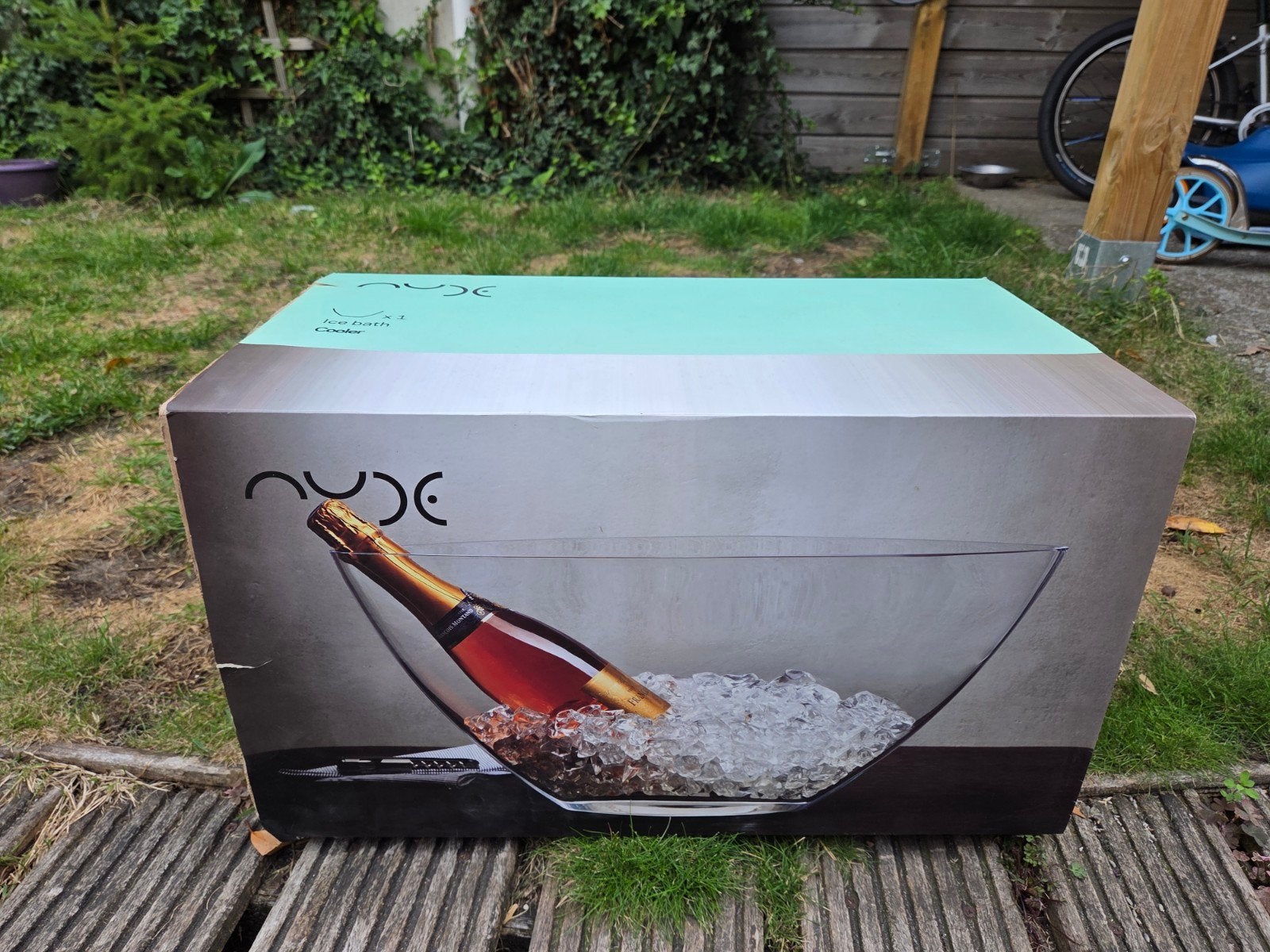Nude Glass Ice Bath Cooler - Nieuw in doos, Flessenkoeler, Glas, Nieuw, Ophalen of Verzenden