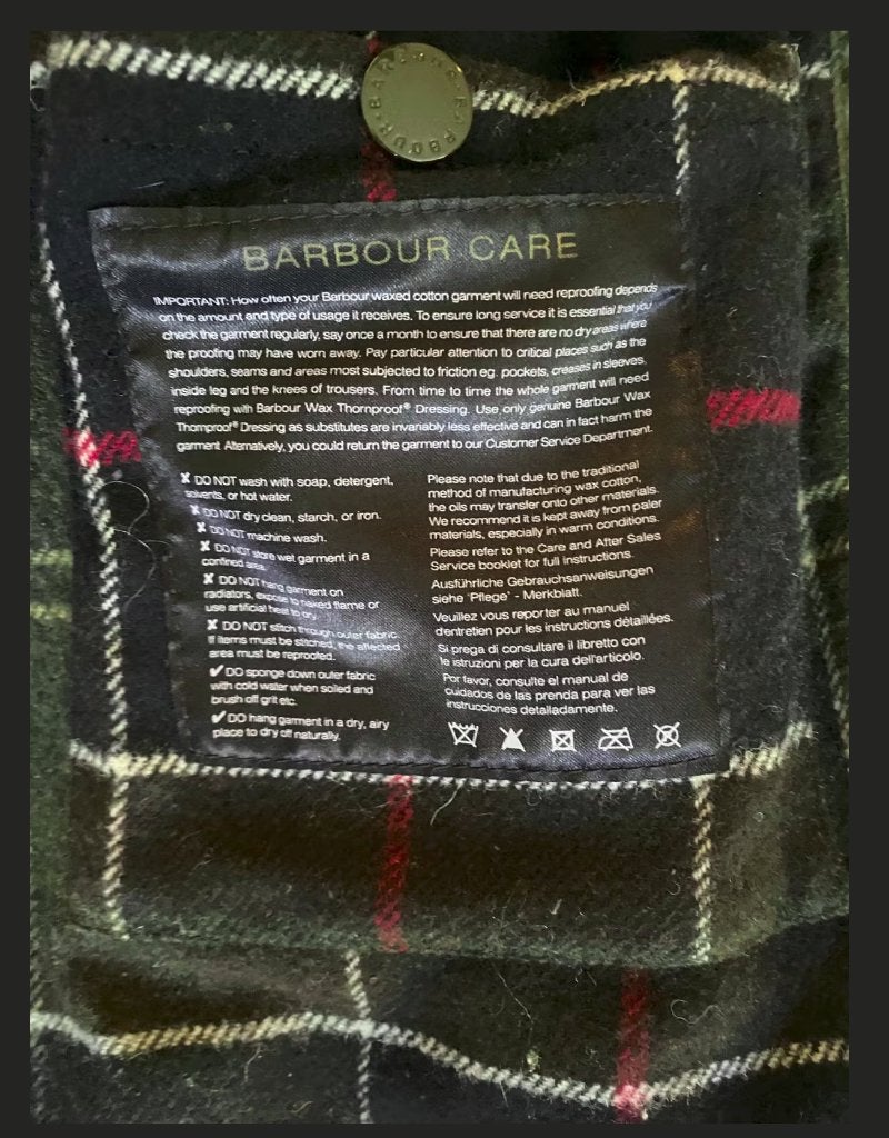 Barbour Classic Tartan XL Waxcoat, Barbour, Maat 56/58 (XL), Ophalen of Verzenden, Zo goed als nieuw