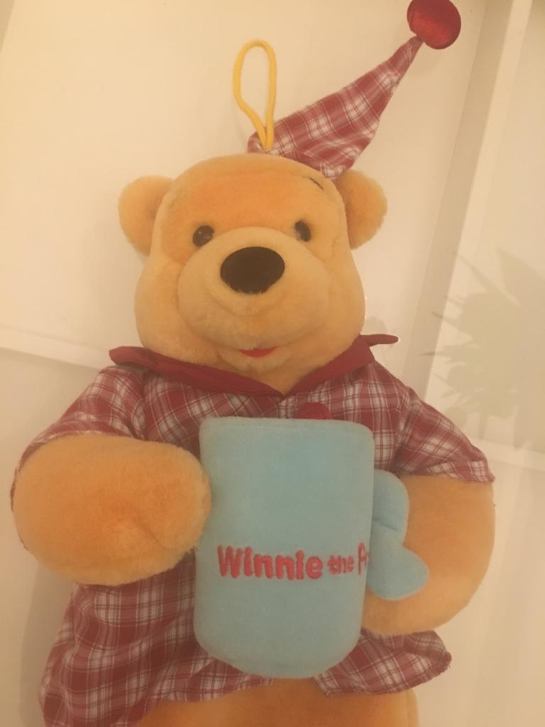 Winnie the pooh opbergzak disney, Ophalen of Verzenden, Winnie de Poeh of vrienden, Zo goed als nieuw, Beeldje of Figuurtje
