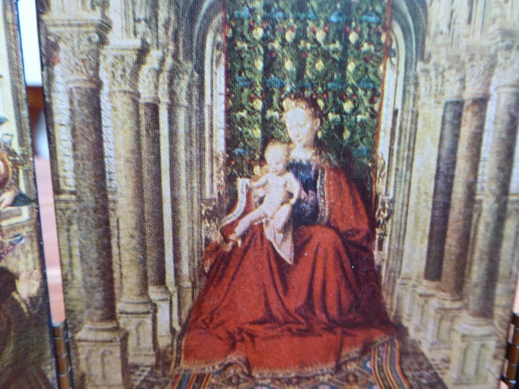 Vintage drieluikje Dresdens reisaltaar, Ophalen of Verzenden