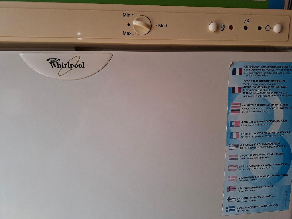 Gebruikte diepvrieskast Whirpool exclusief inhoud, Gebruikt, Minder dan 60 cm, 160 cm of meer, Vrijstaand