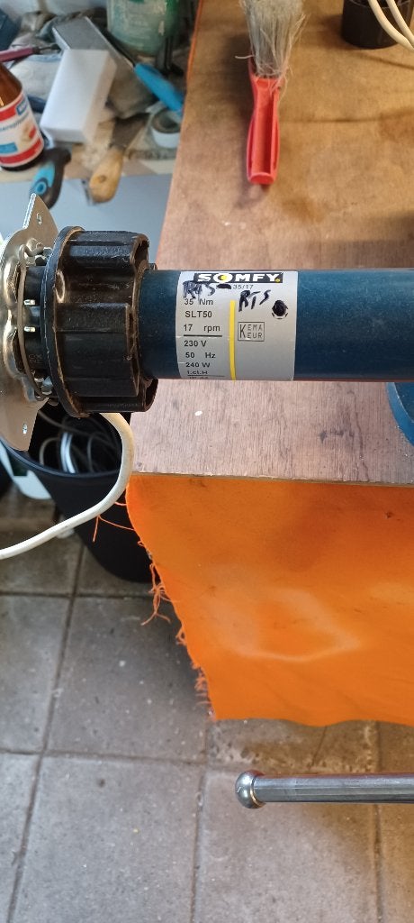 RTS motor Somfy 35Nm, Ophalen of Verzenden, Zo goed als nieuw, Knikarmscherm, Elektrisch