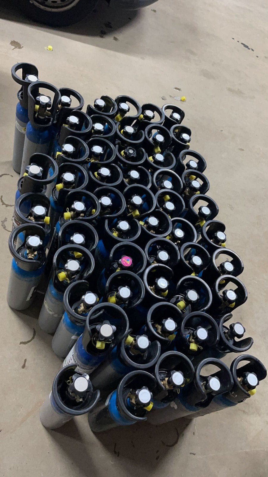Grote partij gas flessen cilinder cylinder Diverse maten, Ophalen