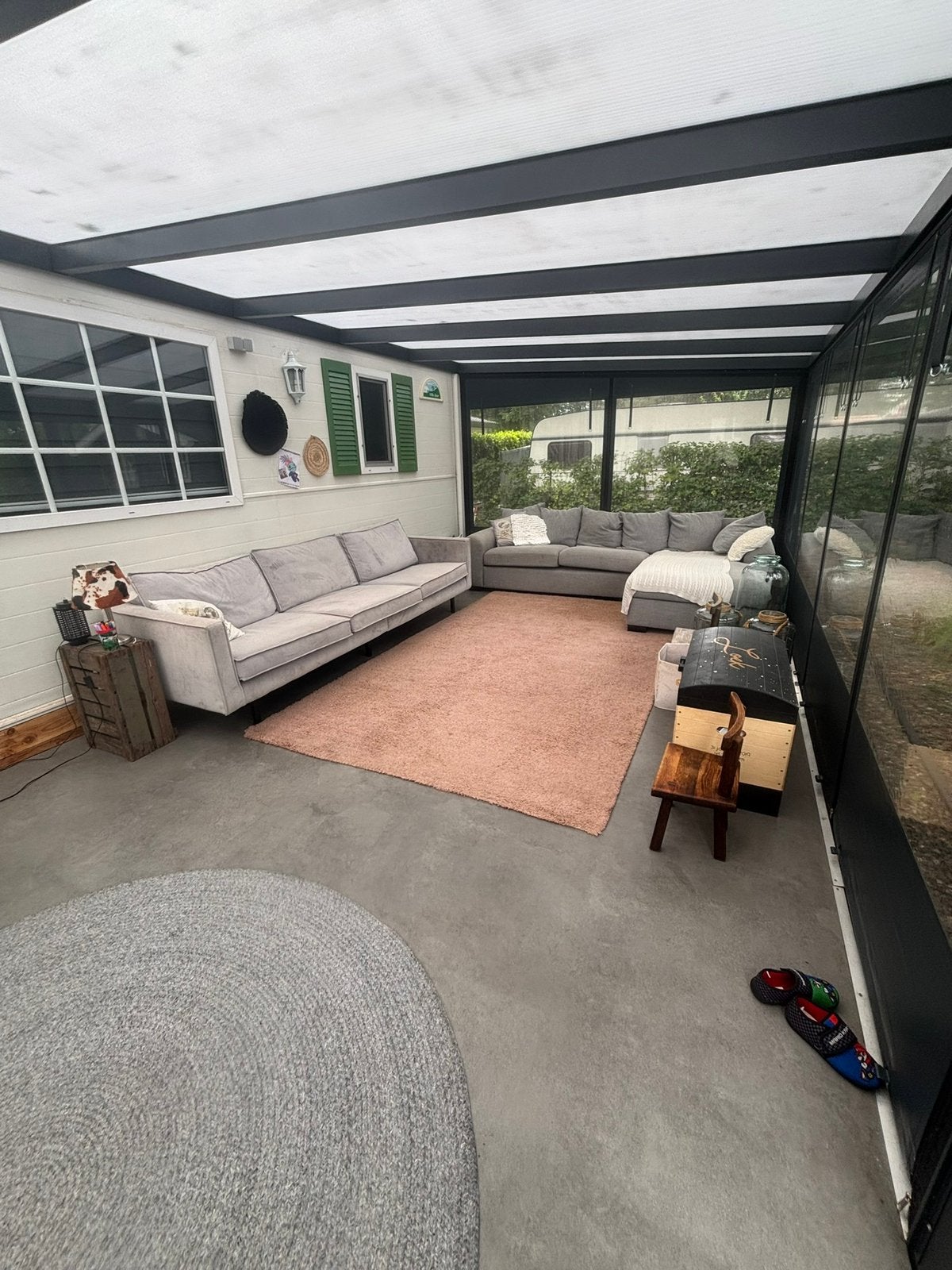 Luxe serre 10x3,5 meter incl zeilen en loopdeur, Tuin en Terras, Ophalen, Zo goed als nieuw, Serre